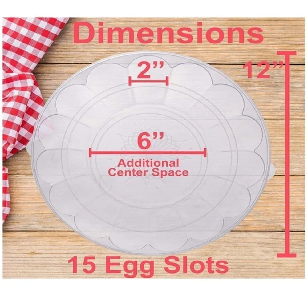 2 Travel Carry Trays Deviled Egg Storage Serving Trays Holds 48 Eggs